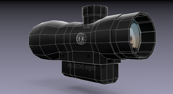 3d acog sight rifle - Acog Sight by TotexArtz